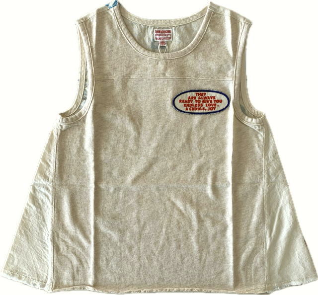 Rakuten - ★SALEセール★50%OFF◆デニム＆ダンガリー 2025ss 22520428 D&D DENIM&DUNGAREE◆テンジク 24 ノースリーブ TEE（オフホワイト）【130 140】【送料無料】 子供服 子ども服 こども服 キッズ Tシャツ
