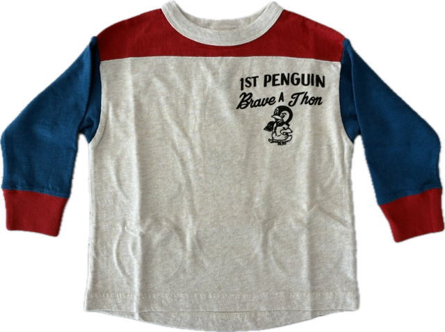 ◆デニム＆ダンガリー 2026ss 22620410 D&D DENIM&DUNGAREE◆テンジク ワッペン PENNIE TEE（オフホワイト）【105 115 125】【送料無料】 子供服 子ども服 こども服 キッズ