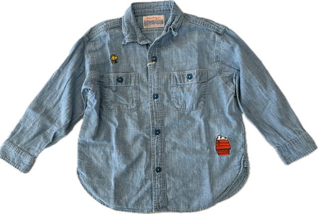 ◆デニム＆ダンガリー 2026ss 22621190 D&D DENIM&DUNGAREE◆ダンガリー SNOOPY シャツ【02】【送料無料】 ジュニアサイズレディースサイズ 大人サイズ