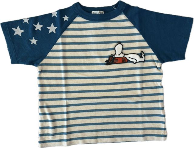 Rakuten - ◆デニム＆ダンガリー 2026ss 22621494 D&D DENIM&DUNGAREE◆テンジク SNOOPY ボーダー TEE（ホワイト）【135】子供服 子ども服 こども服 キッズ