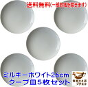 送料無料 アウトレット込み ミルキーホワイト 26cm クープ皿 5枚 セット 中華皿 プレート レンジ可 食洗器対応 美濃焼 日本製 大皿 大 丸皿 シンプル ポーセラーツ 食器 陶器 人気 26センチ おしゃれ おすすめ 安い 業務用 ホールケーキ ワンプレート 平皿
