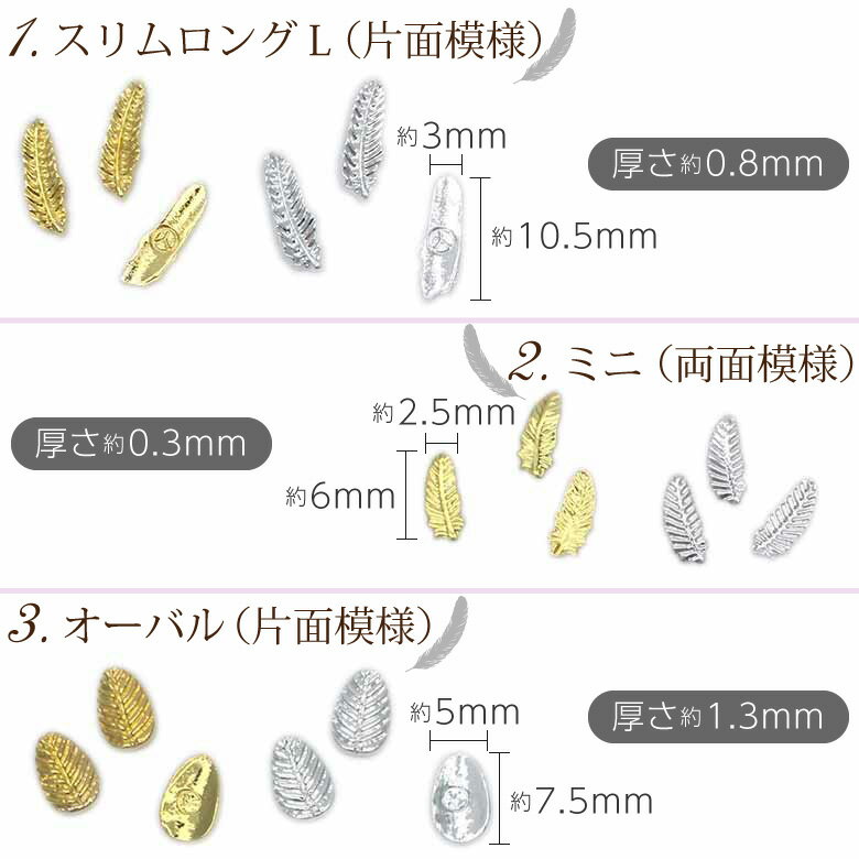 フェザー ＆ リーフ コレクション 各種 5枚入り