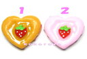 イチゴハートビスケット 1個 (32mm×32mm) ☆クリックポストOK☆