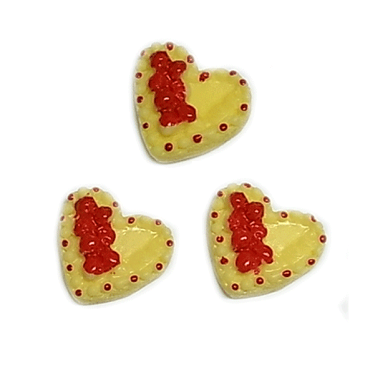 イチゴハートケーキ 1個 (15mm×13mm) ☆クリックポストOK☆