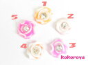 【♪ネイルサイズ♪】 ストーン付ミニバラ 5個セット (6mm) ☆クリックポストOK☆