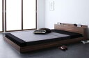 【割引クーポン】棚・コンセント付きフロアベッド プレミアムボンネルコイルマットレス付き シングル 組立設置付 プエル(3)