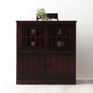 【割引クーポン】テイストファニチャー（収納シリーズ） 民芸調家具シリーズ 水屋箪笥 プエル(3)