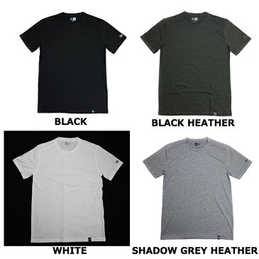 ニューエラ Tシャツ クルーネック メンズ NEW ERA (ブラック/ネイビー/グレー/ホワイト/ブルー/無地/半袖/メール便/ダンス）