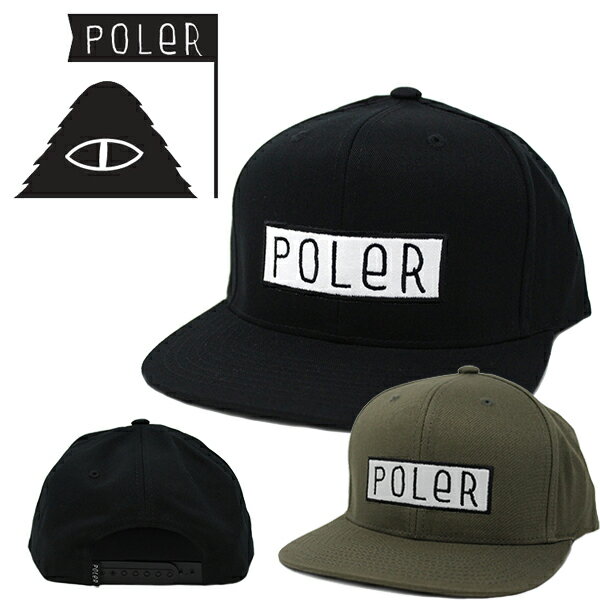 楽天puffPOLeR ポーラー キャップ FONT PATCH HAT （ブラック/オリーブ/スナップバックキャップ/フリーサイズ/メンズ/レディース/キャンプ/アウトドア/帽子）