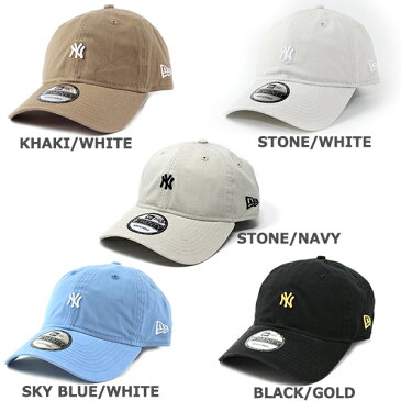 ニューエラ NEW ERA ローキャップ ミニロゴ ニューヨーク ヤンキース 9TWENTY NEW YORK YANKEES (ブラック/ネイビー/グレー/ホワイト/ベージュ/MLB/キャップ/帽子/ゴルフ/NY/ダッドハット)
