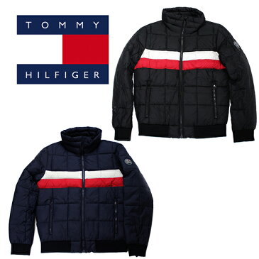 トミー ヒルフィガー ジャケット 中綿 ナイロンキルト スタンドカラー ジャケット TOMMY HILFIGER (ブラック/ネイビー/グレー/軽量/ブルゾン/送料無料）