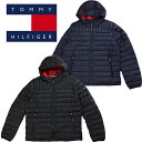 トミー ヒルフィガー ジャケット 中綿 ナイロンキルト フードジャケット TOMMY HILFIGER (ブラック/ネイビー/軽量/ブルゾン/送料無料）