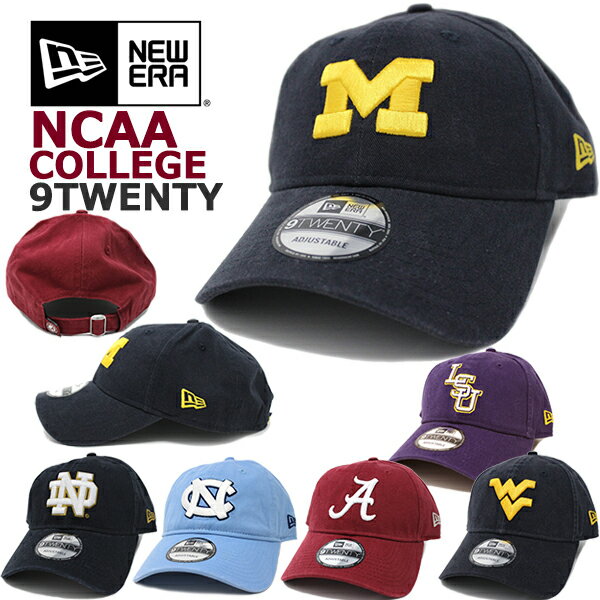 楽天puffニューエラ NEW ERA キャップ NCAA カレッジ 9TWENTY （ミシガン/ノースカロライナ/アラバマ/ルイジアナ/ウェストバージニア/ノートルダム/テニス/大学/ユニバーシティ/ダッドハット/ゴルフ）