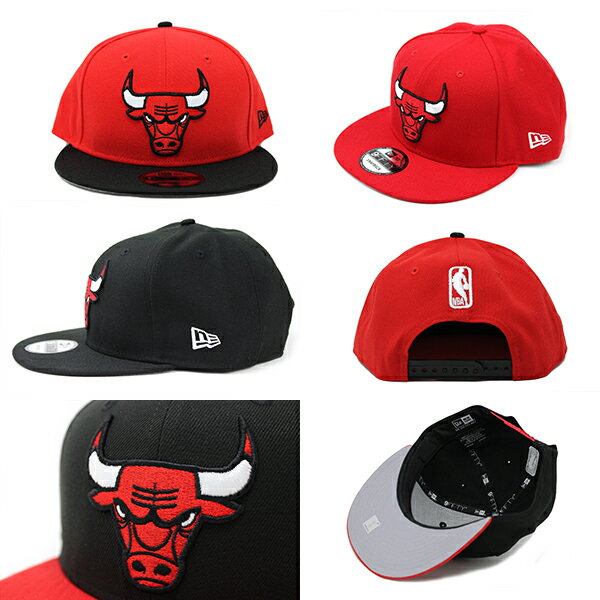 ニューエラ ブルズ キャップ 9FIFTY NBA NEW ERA Chicago Bulls (ブラック/レッド/シカゴ/スナップバック/帽子/バスケットボール） 3