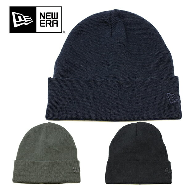 ニューエラ ニット帽 メンズ ニューエラ ニット帽 ニットキャップ ビーニー NEW ERA Recycled CUFF BEANIE (ブラック/ネイビー/グレー/ゴルフ/無地/キャップ/帽子/スキー/スノーボード/メンズ/レディース/ネコポス）