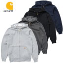 カーハート 服 メンズ カーハート スウェット ジップパーカー CARHARTT (ブラック/ネイビー/グレー/無地/トレーナー/メンズ/フード/送料無料/大きいサイズ）