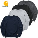 カーハート スウェット クルーネック CARHARTT (ブラック/ネイビー/グレー/無地/トレーナー/プルオーバー/メンズ/送料無料/大きいサイズ）