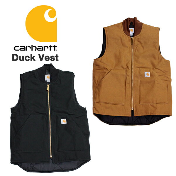 カーハート ジャケット メンズ カーハート ベスト ジップ CARHARTT Duck Vest (ブラック/ブラウン/メンズ/ダック/アウター/ジャケット/防寒/ワークジャケット/送料無料）