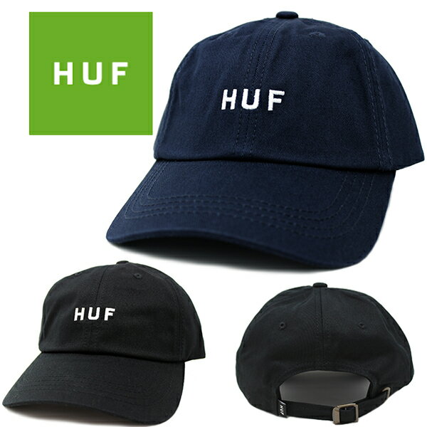 ハフ HUF キャップ エッセンシャルズ 6パネル ESSENTIALS OG LOGO CV 6 PANEL (ブラック/黒/ネイビー/紺/メンズ/レディース/コットン/ユニセックス/帽子）