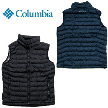 コロンビア キルト ベスト 中綿 Coloumbia Powder Lite Vest オムニヒート (ブラック/ネイビー/中綿ジャケット/フード/アウター/Omni-Heat/ブルゾン/送料無料）