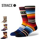 STANCE スタンス ソックス CURREN ST CREW カレン 靴下 (コットン/綿/レッド/グレープ/インディゴ/タン/キャンプ/ボーダー/メール便/...