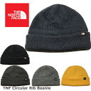 ニット帽（メンズ） ノースフェイス ニット帽 ニットキャップ ビーニー THE NORTH FACE Circular Rib Beanie 裏地フリース (ブラック/ネイビー/グレー/イエロー/ユニセックス/メンズ/レディース/キャップ/スキー/スノーボード/キャンプ/ワッチキャップ/黒/紺/ザ・ノースフェイス）