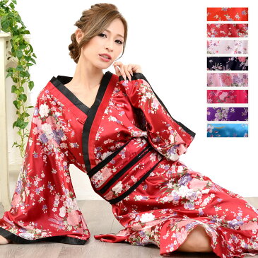 着物ミニドレス 帯付き 斜めカットフリル 花魁 着物ドレス 大人気花魁着物シリーズの着物ドレス/衣装 ダンス 仮装 セクシー衣装 花魁着物 和装 4072322-0366