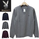 送料無料 スクールセーター ニット メンズ PLAYBOY プレイボーイ 長袖 シンプルVネック 衣装 ワンポイント 刺繍 高校生 中学生 JC JK セーラー服 学生 ナース 伸縮性あり しっかりとした生地 メンズセーター ap-7041078-PB1294032