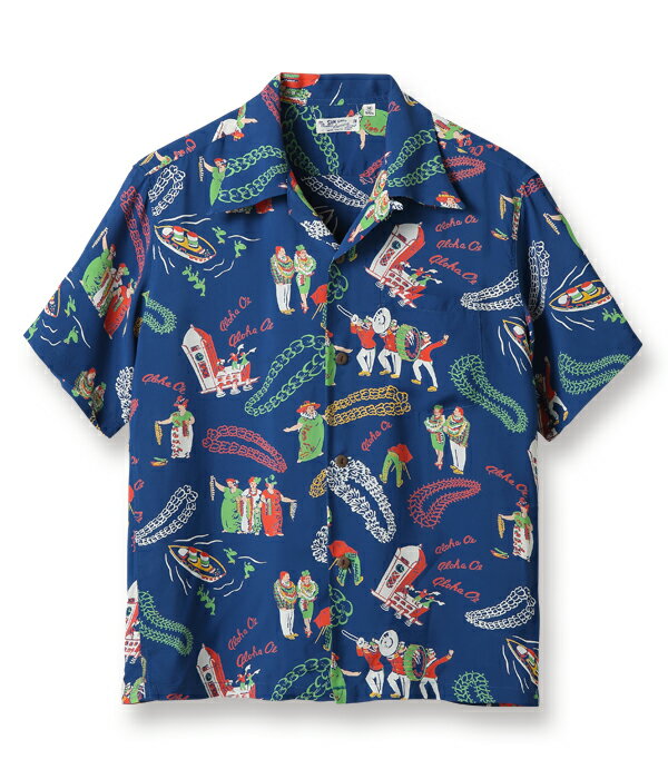 SS38320 ALOHA OE SUN SURF,NAVY,アロハシャツ,東洋エンタープライズ