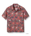 SS38798 / RAYON HAWAIIAN SHIRT “PALM BREEZING UP” レッド