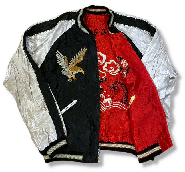 TT15173-119 / Early 1950s Style Acetate Souvenir Jacket “EAGLE” × “BLACK DRAGON”