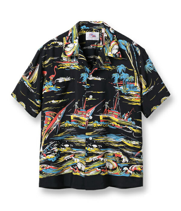 DK39040 / DUKE KAHANAMOKU SPECIAL EDITION “FISHING BOAT” (SHORT SLEEVE) ブラック