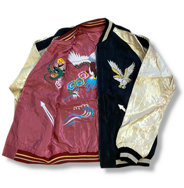 楽天ぷいぷいあろはTT15390-119 / Early 1950s Style Acetate Souvenir Jacket “JAPAN MAP” × “EAGLE & DRAGON”