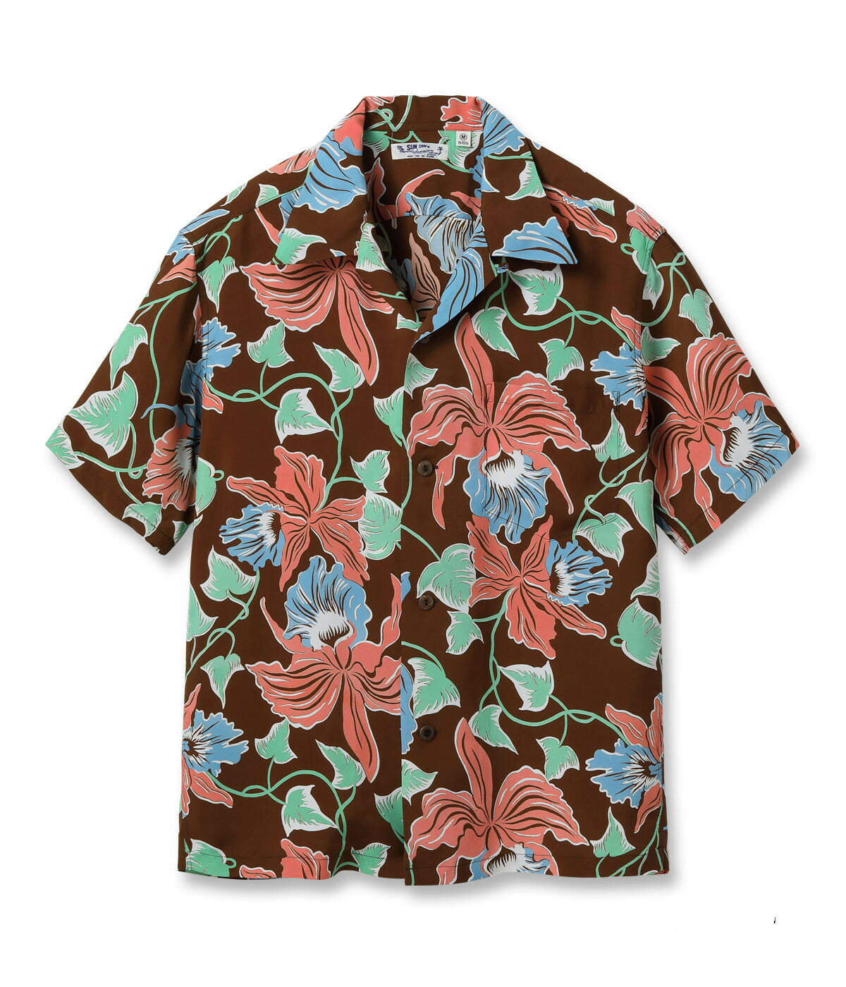 SS39217 / RAYON HAWAIIAN SHIRT “CATTLEYA ORCHID”