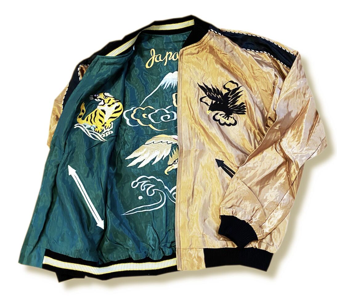 Mid 1950s Style Acetate Souvenir Jacket “DRAGON × TIGER” × “EAGLE”