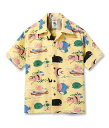 DOBBY COTTON OPEN SHIRT “OCEAN ACTIVITIES” by 柳原良平 with MOOKIE
