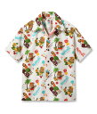 DOBBY COTTON OPEN SHIRT “OCEAN ACTIVITIES” by 柳原良平 with MOOKIE