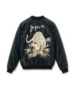 TT15790-119 / Mid 1950s Style Acetate Souvenir Jacket “WHITE TIGER” × “GOLD DRAGON”
