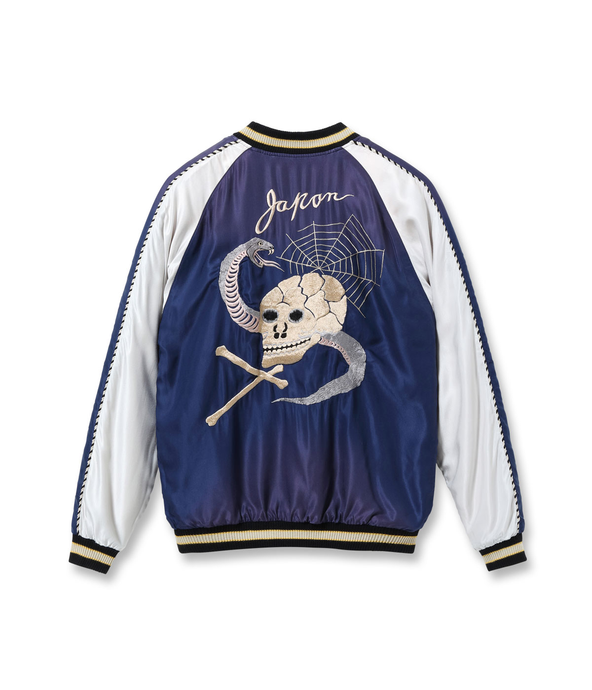 TT15793-128 / Mid 1950s Style Acetate Souvenir Jacket “SNAKE & SKULL” × “DRAGON HEAD” (AGING MODEL)