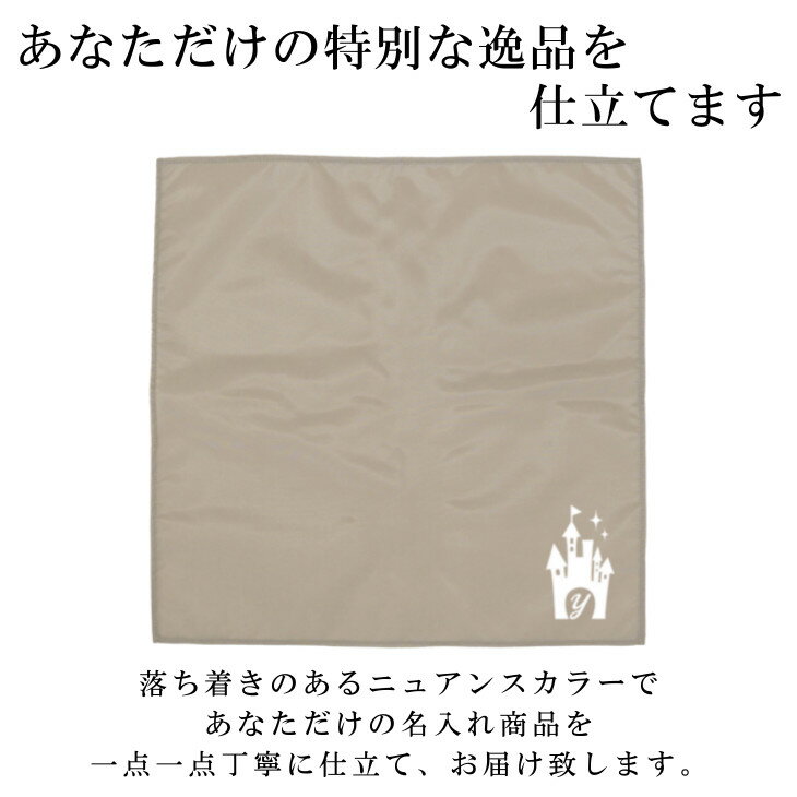 名入れ ランチョンマット ノーアイロンOK ( 撥水 / Mサイズ 45 × 45 / ナイロン / イニシャル / プリンセス キャッスル )| 洗える 子供 子供用 大きめ ランチマット シンプル 小学生 給食 日本製 おしゃれ 布