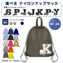 \11日まで!店内2点以上で15%OFFクーポン有/ 名入れ ナップザック 持ち手付き ナップサック ナイロン素材 ( イニシャル / 恐竜 ティラノサウルス トリケラトプス ブラキオサウルス プテラノドン プレシオサウルス ステゴサウルス スピノサウルス )| プールバッグ