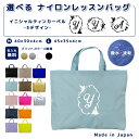 名入れ レッスンバッグ マチ付き ナイロン素材 ( Mサイズ 40 × 30 / Lサイズ 45 × 35 )( イニシャル / ティンカーベル 月 星 )| 女の子 男の子 撥水 レッスンバッ