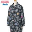 【送料無料】のびのびストレッチ前開きスモック(婦人) M〜L・LL〜3L ネイビー・チャコール 秋冬 介護衣料 施設 病院 プレゼント ギフト 誕生日 母の日 ...