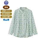【送料無料】【全3色/4サイズ展開】斜め釦ホールピンタックブラウス(婦人) M〜L・S・LL・3L オレンジ・ブルー・パープル 春夏 プレゼント ギフト 誕生日...