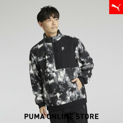『ポイント10倍 12/04 20:00〜12/11 01:59』【 公式 】 PUMA プーマ クルースウェット メンズ ゴルフ 【 メンズ ゴルフ PC スプラッシュ プリント フリース クルースウェット 】