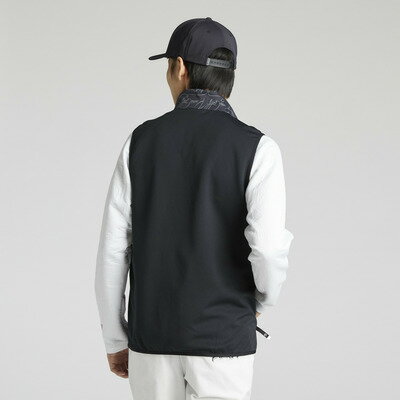 メンズ ゴルフ ストレッチAOP ウーブン フルジップ スウェット ベスト