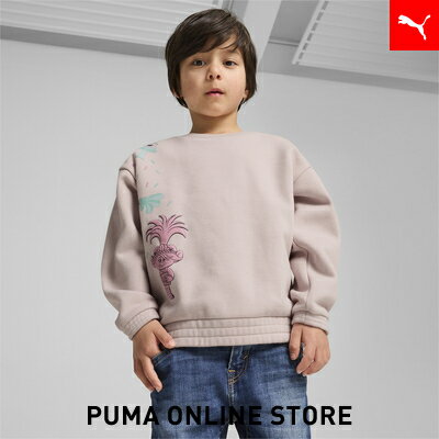 『ポイント20倍 8/30 0:00〜9/2 01:59』キッズ PUMA x トローズ グラフィック FL クルースウェット 92-128cm