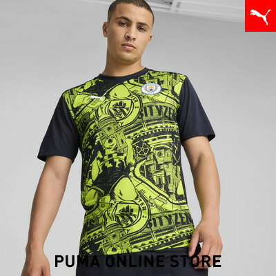 『ポイント10倍 12/3 20:00〜12/6 01:59』メンズ マンチェスター シティFC プレマッチ 半袖 シャツ