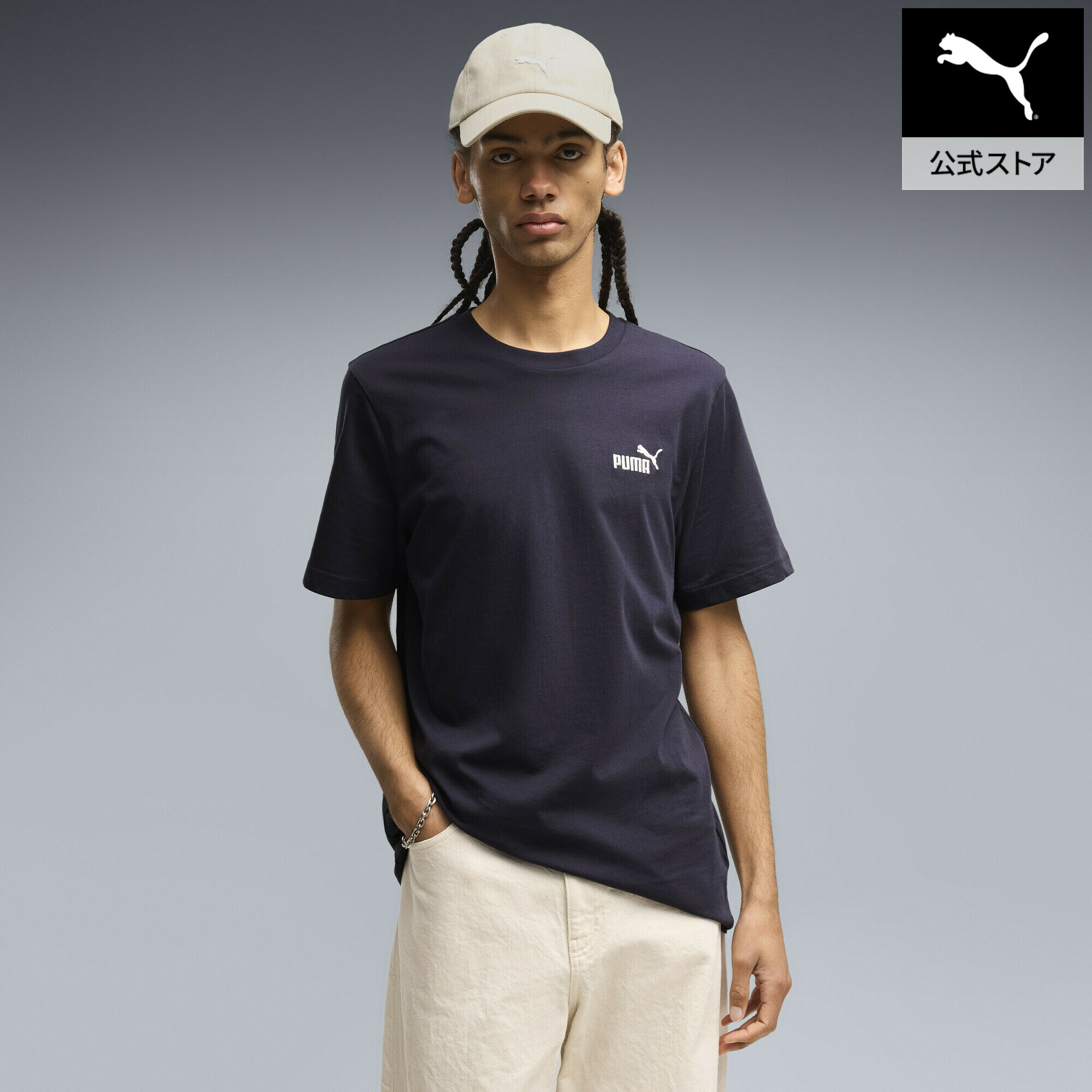 乐天商城 - 『ポイント20倍 4/29 0:00〜5/6 23:59』メンズ ESS スモール NO. 1 ロゴ 半袖 Tシャツ