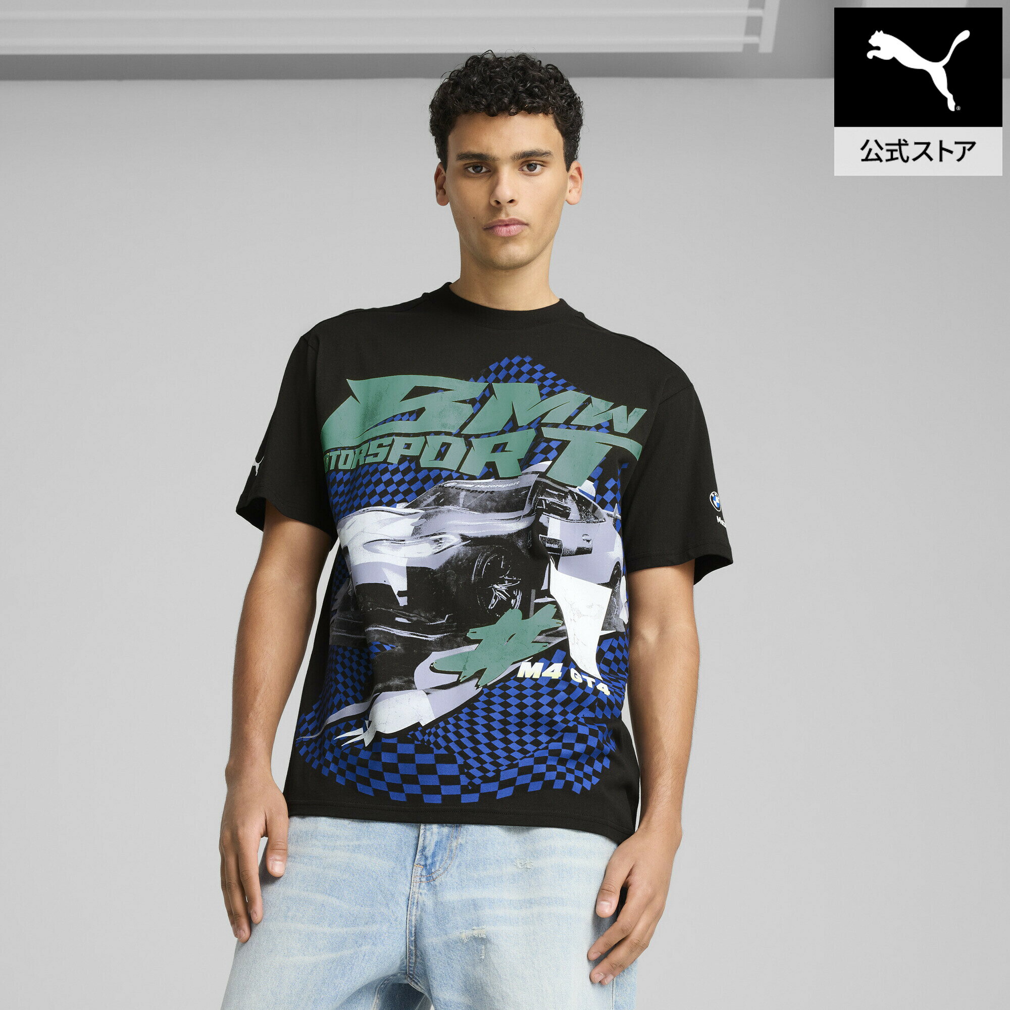 乐天商城 - 『ポイント10倍 4/24 0:00〜4/27 09:59』メンズ BMW MMS ビッグ グラフィック 半袖 Tシャツ